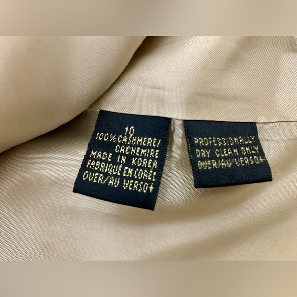 Women’s 10 Dana Buchman 100% Cashmere Square Button Pocketed Blazer Coat Jacket - Picture 8 of 13